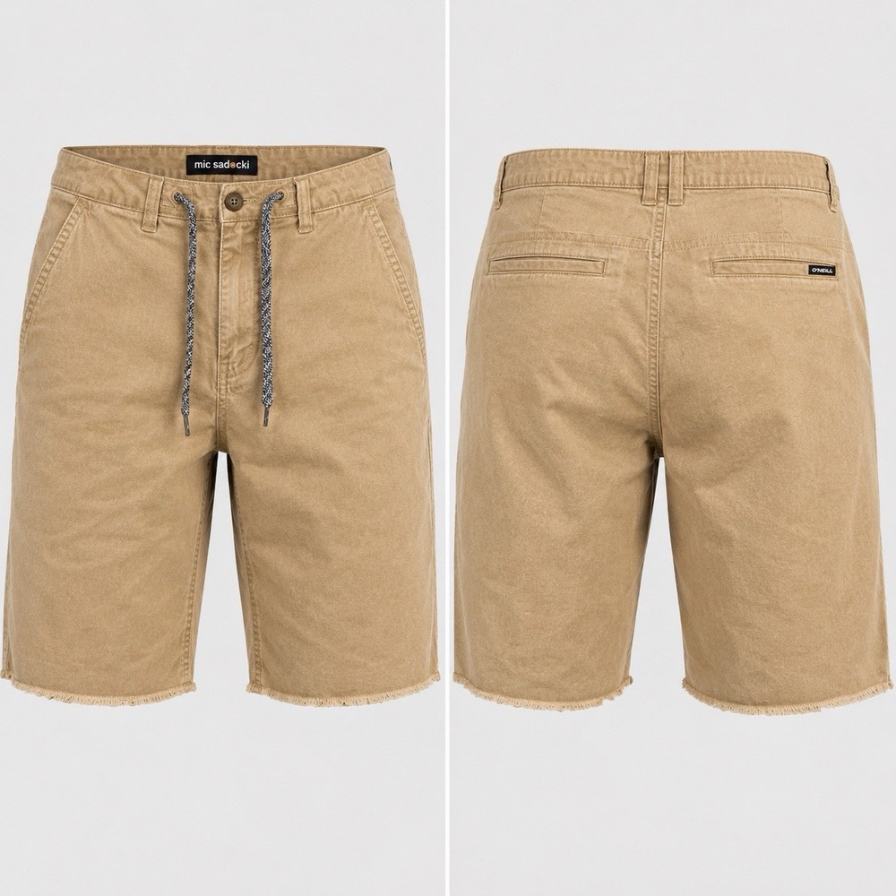 O'neill Boardshorts MENS 32 TAN DRAWSTRING CHINO 10" Inseam